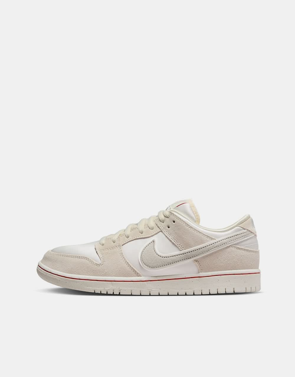Nike SB 'City of Love' Dunk Low Premium Skate Shoes - Coconut Milk/Lt Bone-Phantom-Univ Red-Sail - Image 15