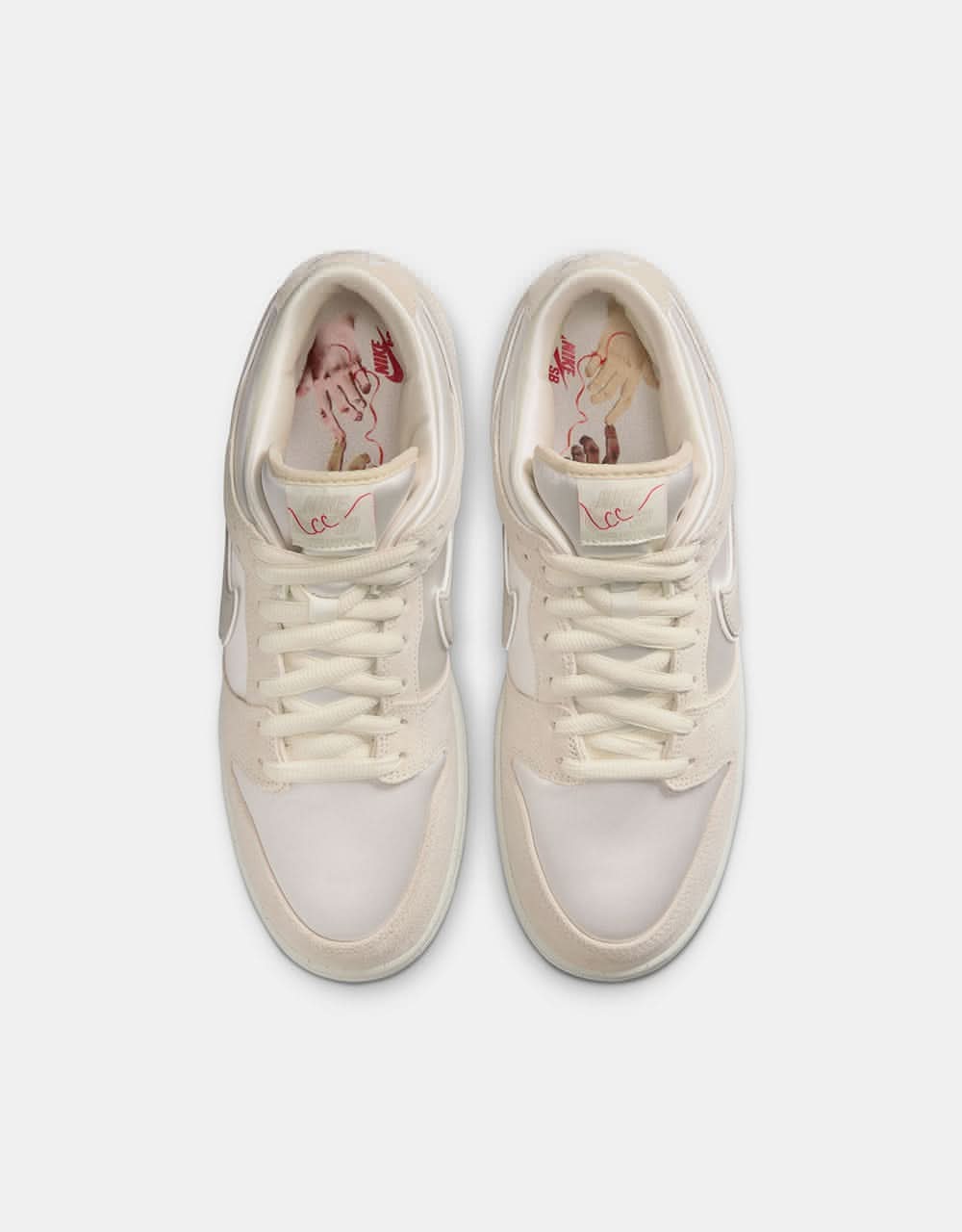 Nike SB 'City of Love' Dunk Low Premium Skate Shoes - Coconut Milk/Lt Bone-Phantom-Univ Red-Sail - Image 2