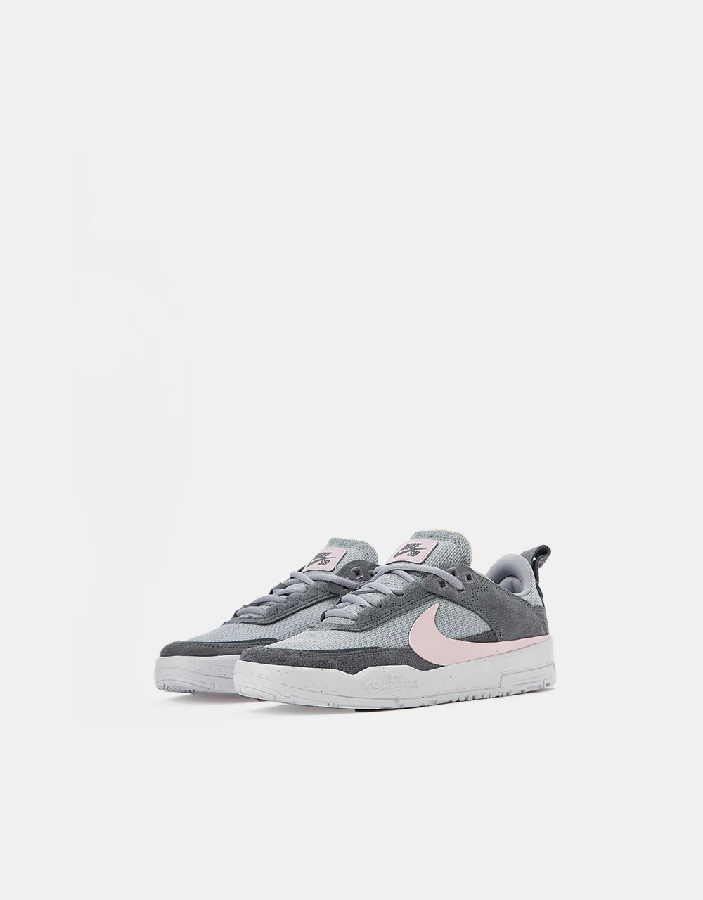 Nike SB Day One GS Kids Skate Shoes - Cool Grey/Pink Foam -Wolf Grey - Image 3