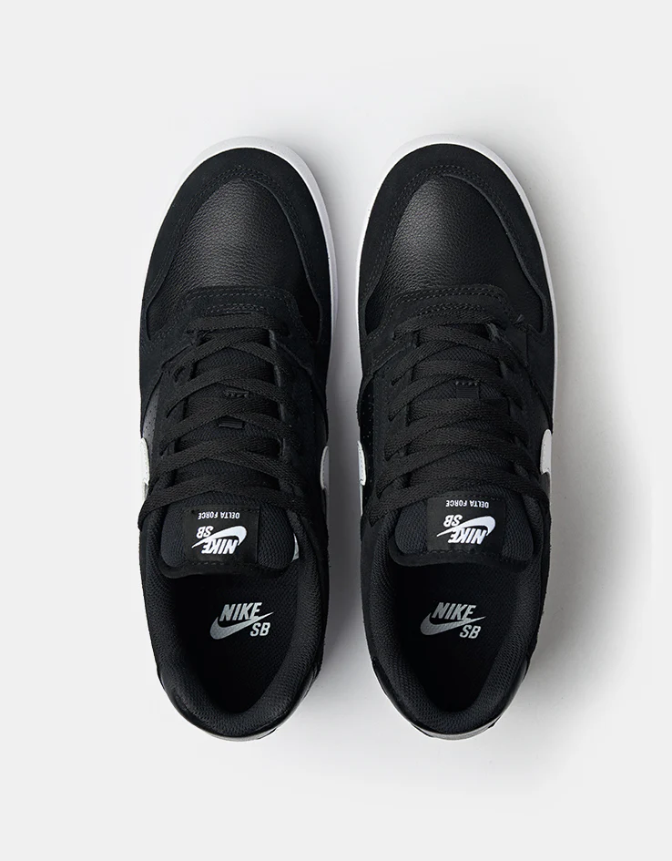 Nike SB Delta Force Vulc Skate Shoes - Black/White-Anthracite - Image 3