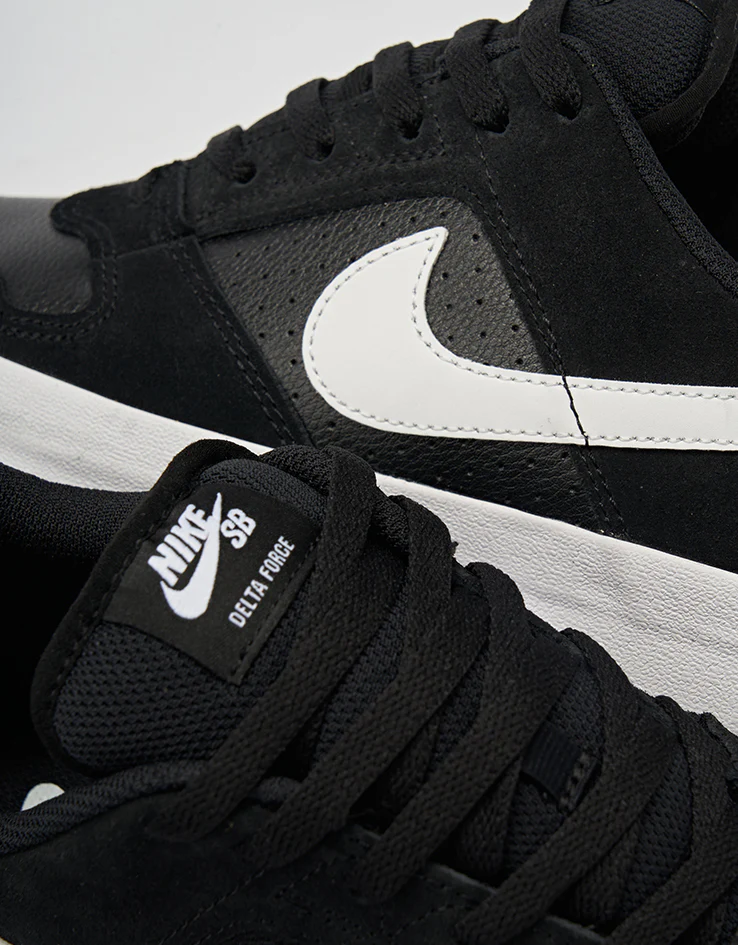 Nike SB Delta Force Vulc Skate Shoes - Black/White-Anthracite - Image 6