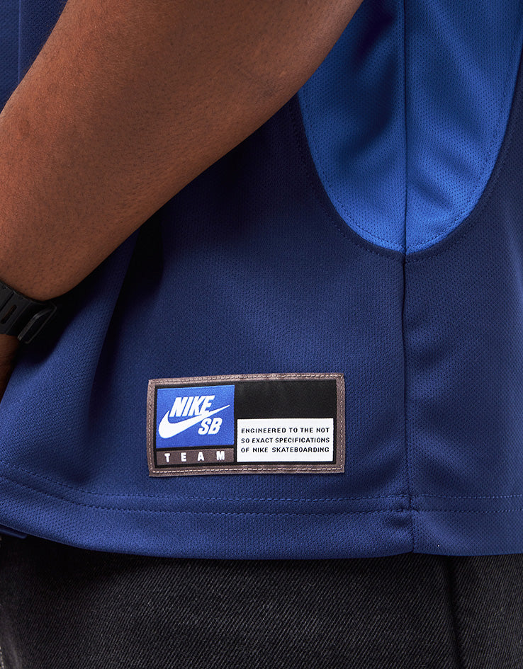 Nike SB Dri-Fit Knitted Jersey - Blue Void/Game Royal/White - Image 4