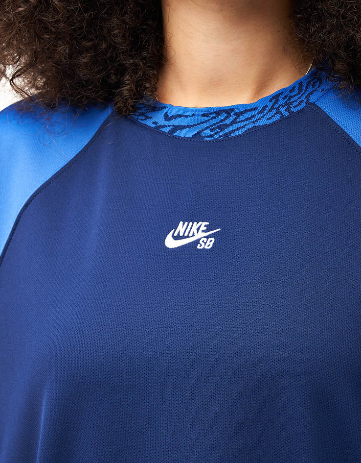 Nike SB Dri-Fit Knitted Jersey - Blue Void/Game Royal/White - Image 8