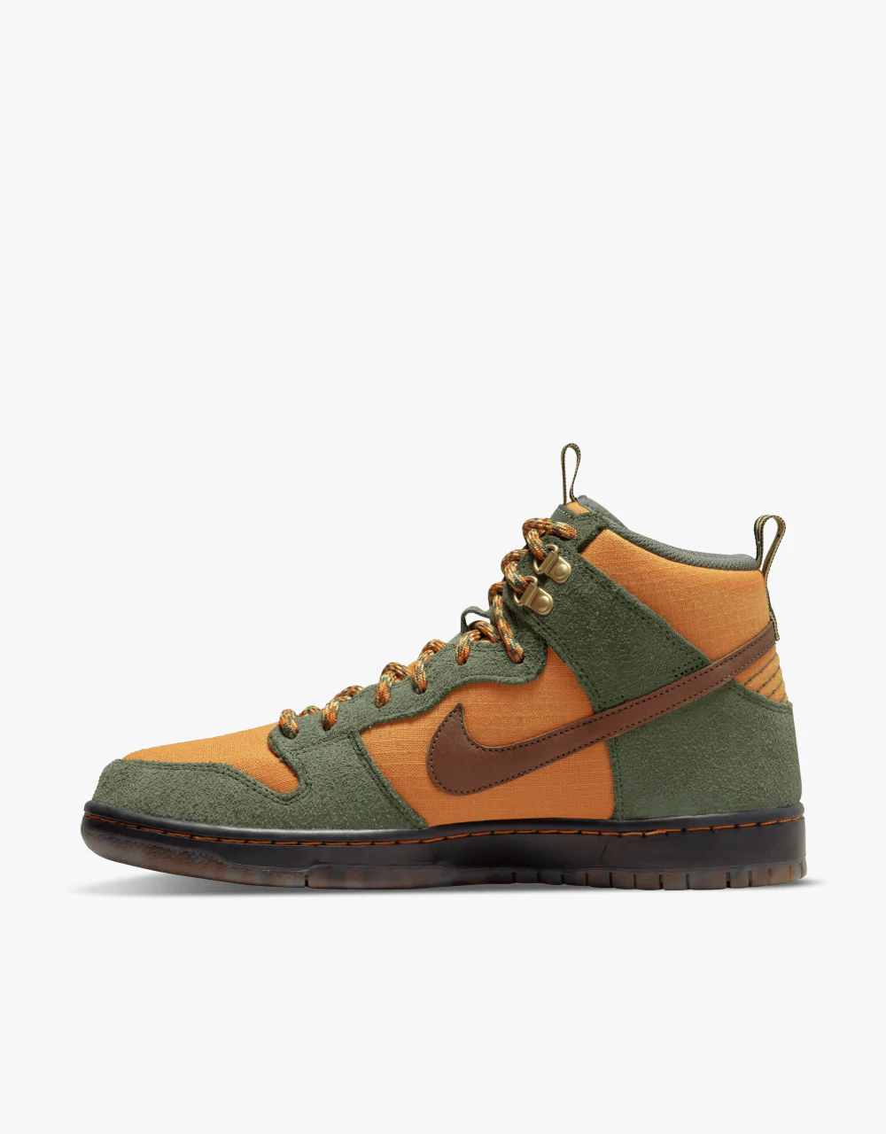 Nike SB Dunk High Pro QS Skate Shoes - Carbon Green/Cider-Wheat Gold - Image 11