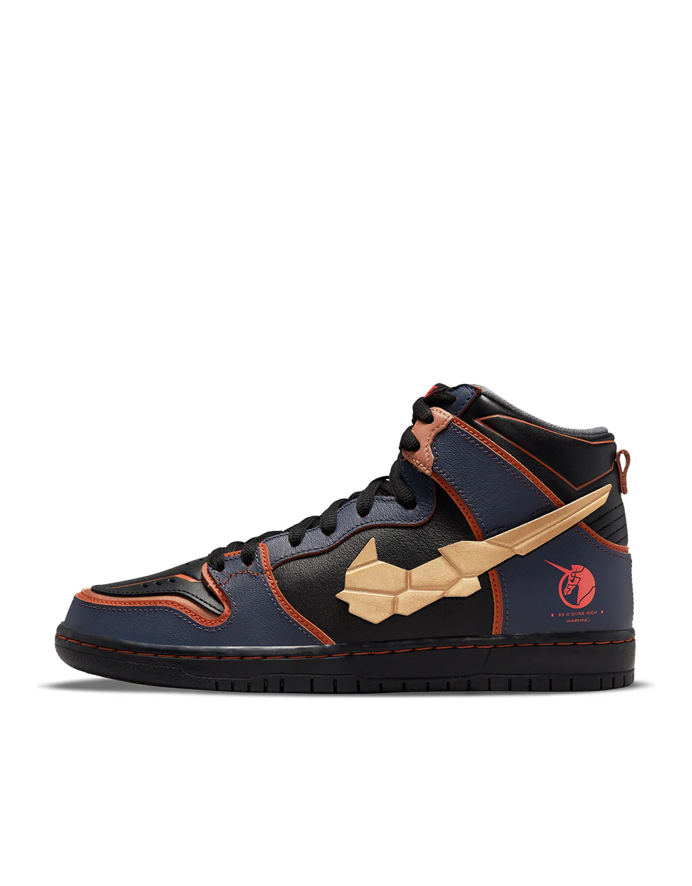 Nike SB Dunk High Pro QS Skate Shoes - Thunder Blue/Metallic Gold - Image 2