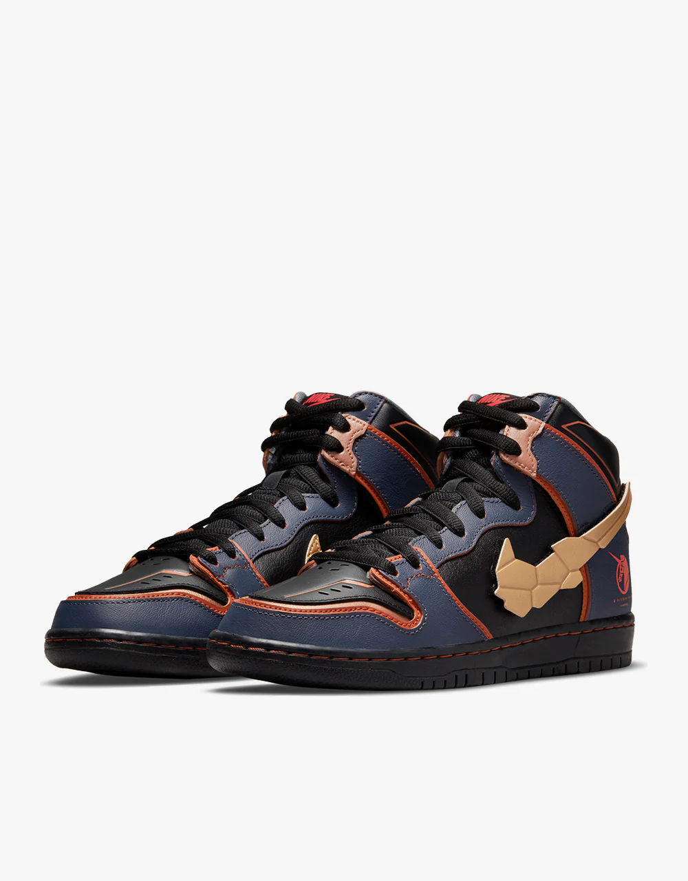 Nike SB Dunk High Pro QS Skate Shoes - Thunder Blue/Metallic Gold - Image 3