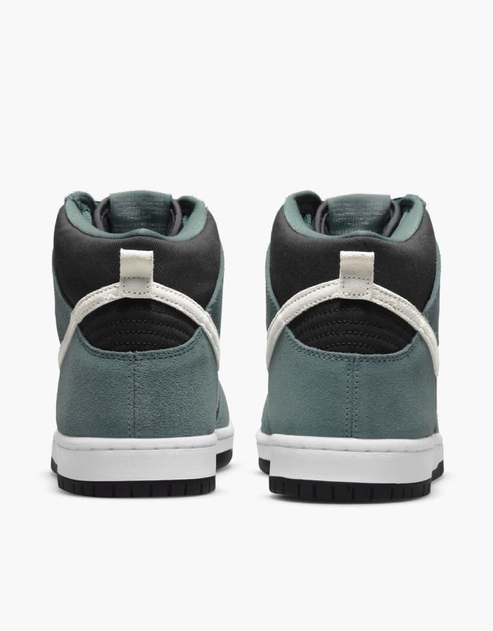 Nike SB Dunk High Pro Skate Shoes - Mineral Slate/Sail-Black-White - Image 3
