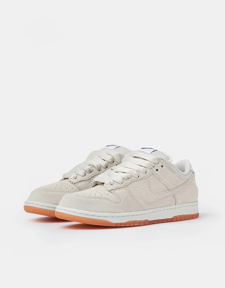 Nike SB Dunk Low Pro B Skate Shoes - Pale Ivory/Pale Ivory-Summit White-Gum - Image 3