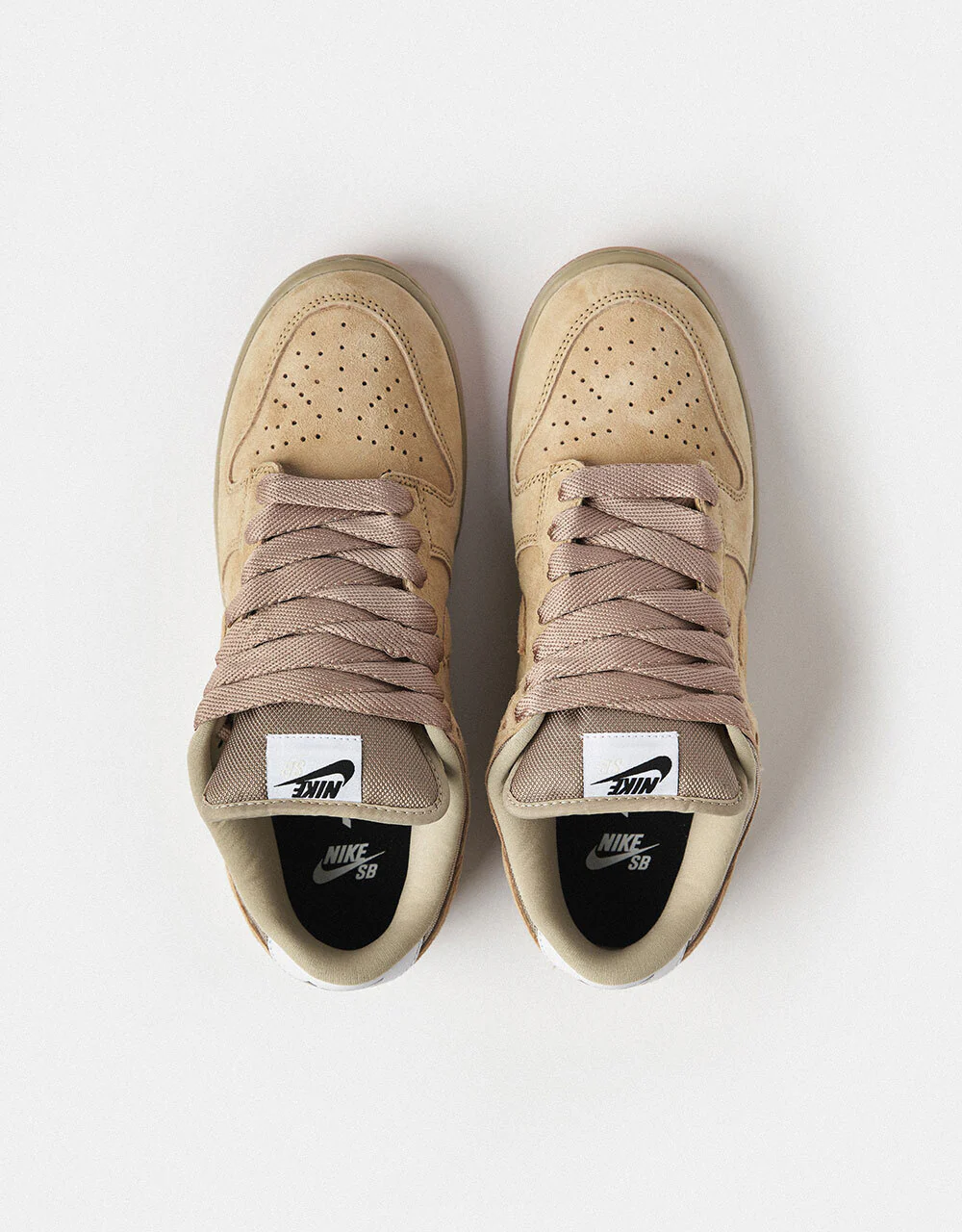 Nike SB Dunk Low Pro B Skate Shoes - Parachute Beige/Parachute Beige - Image 4