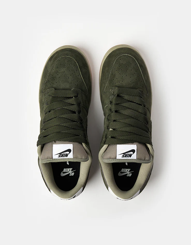 Nike SB Dunk Low Pro B Skate Shoes - Sequoia/Sequoia-Light Army-White - Image 3