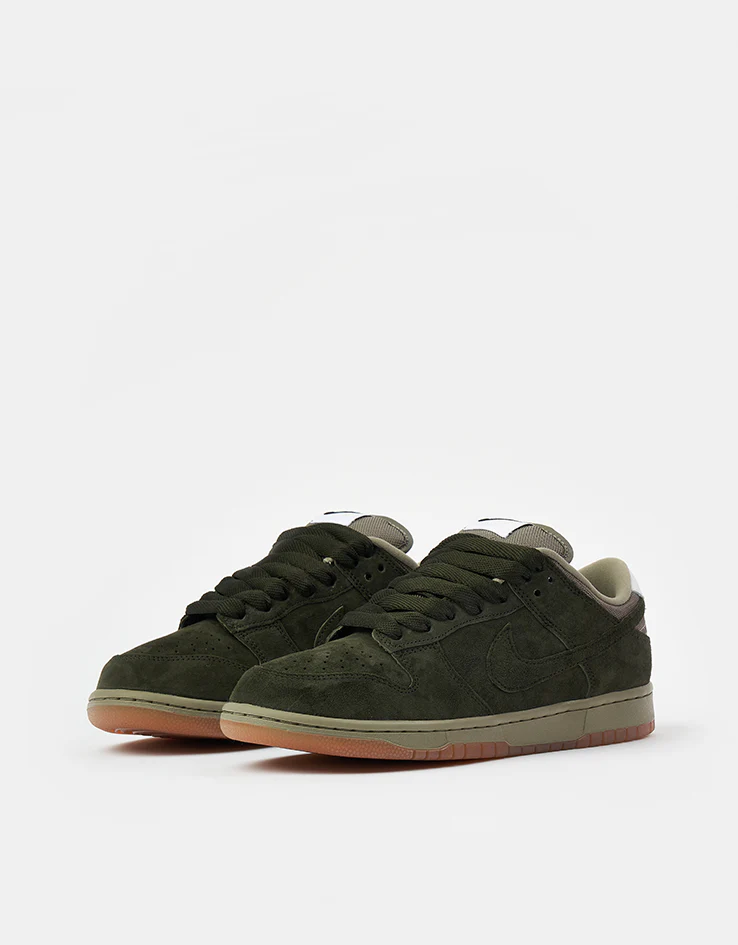 Nike SB Dunk Low Pro B Skate Shoes - Sequoia/Sequoia-Light Army-White - Image 4