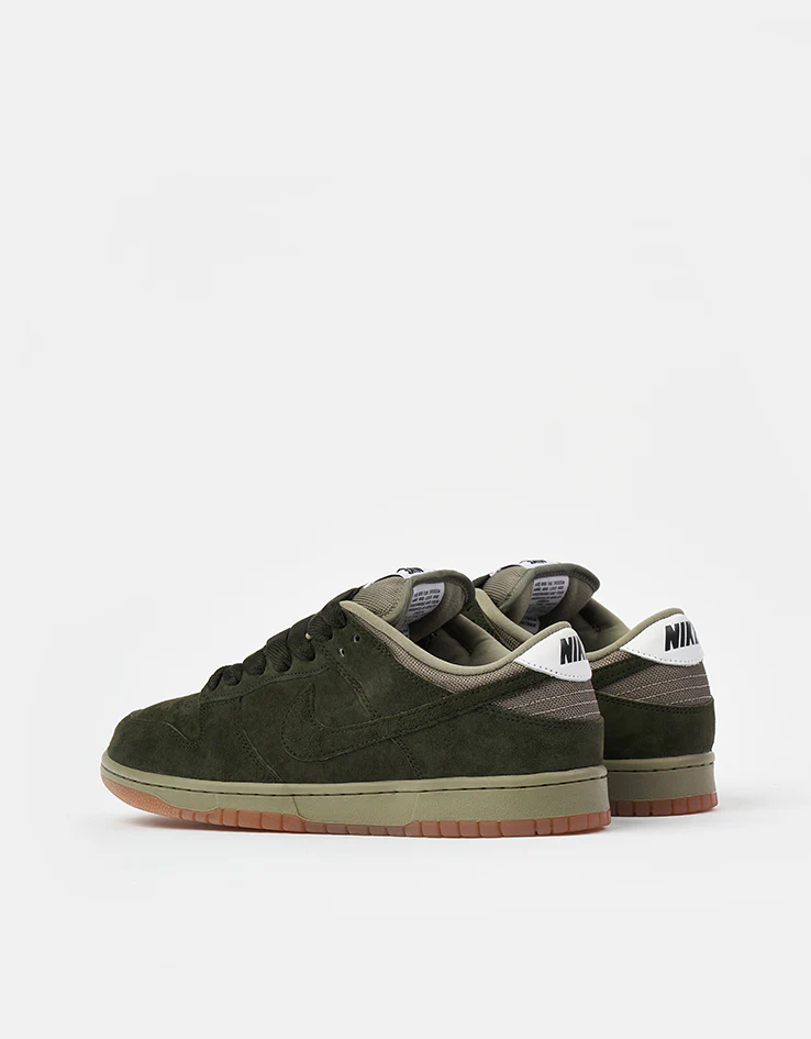 Nike SB Dunk Low Pro B Skate Shoes - Sequoia/Sequoia-Light Army-White - Image 5