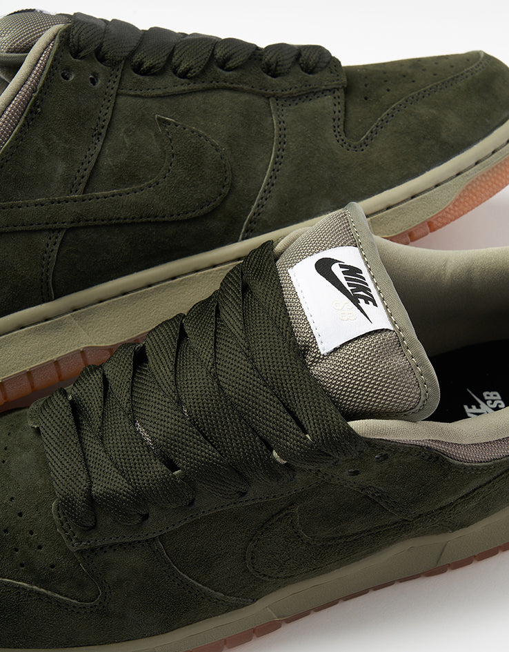 Nike SB Dunk Low Pro B Skate Shoes - Sequoia/Sequoia-Light Army-White - Image 7