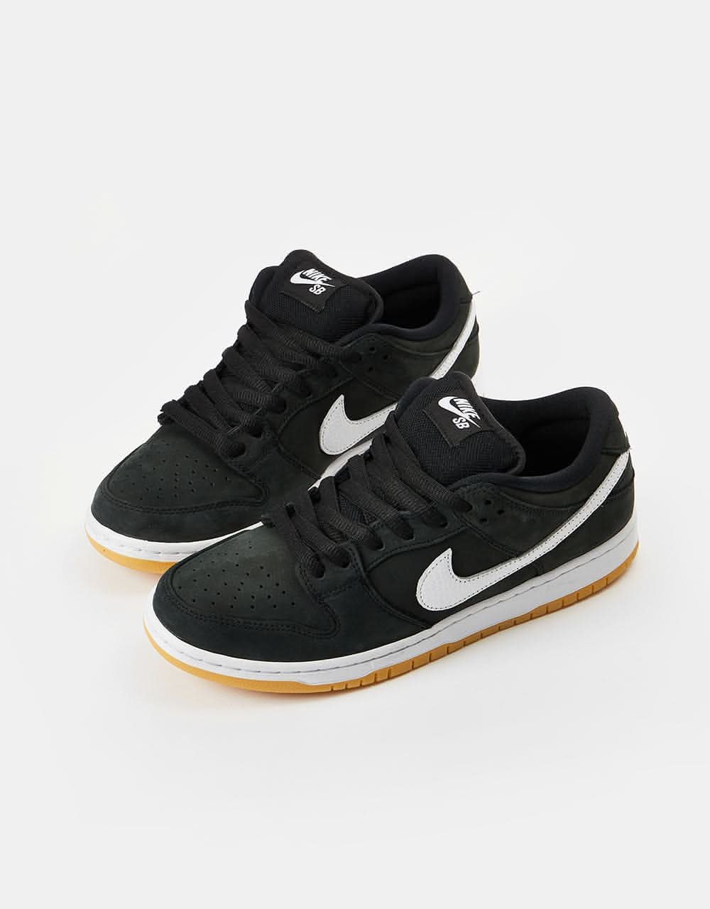 Nike SB Dunk Low Pro Premium Skate Shoes - Black/White-Black - Image 2