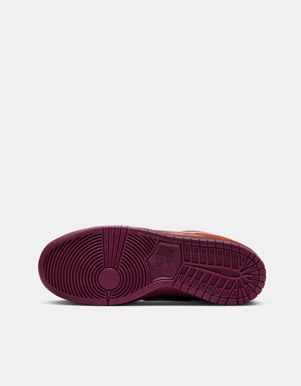 Nike SB Dunk Low Pro Premium Skate Shoes - Mystic Red/Emerald Rise-Rugged Orange-Rosewood-Mystic Red - Image 6