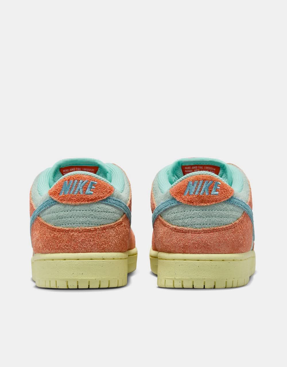 Nike SB Dunk Low Pro Premium Skate Shoes - Orange/Noise Aqua-Emerald Rise-Orange-Lemon Chiffon - Image 4