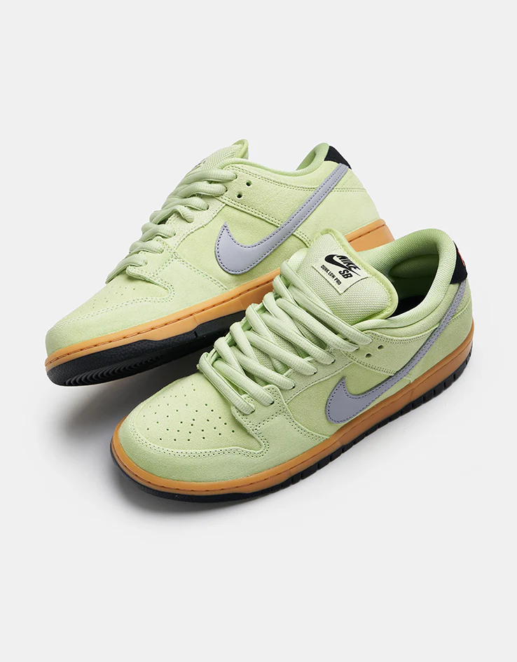 Nike SB Dunk Low Pro Premium Skate Shoes - Pistachio Frost/Wolf Grey-Black - Image 11