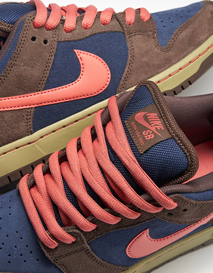 Nike SB Dunk Low Pro Skate Shoes - Baroque Brown/Adobe-Midnight Navy - Image 6