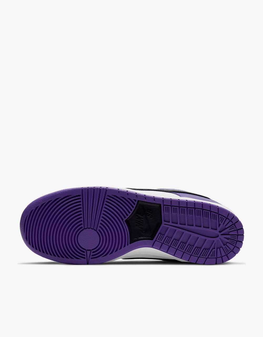 Nike SB Dunk Low Pro Skate Shoes - Court Purple/Black-White-Court Purple - Image 10