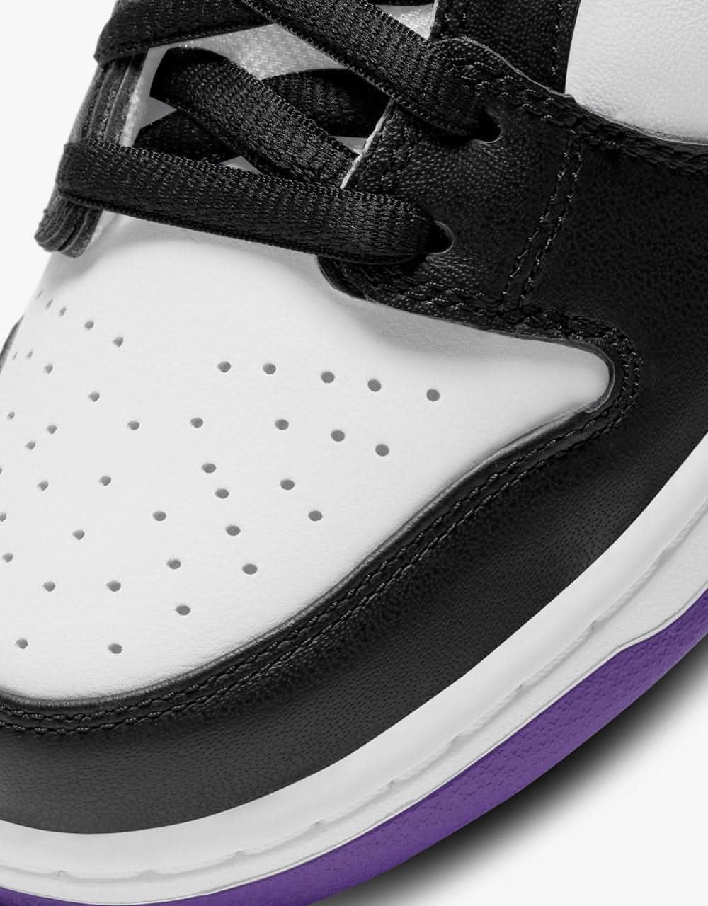 Nike SB Dunk Low Pro Skate Shoes - Court Purple/Black-White-Court Purple - Image 11