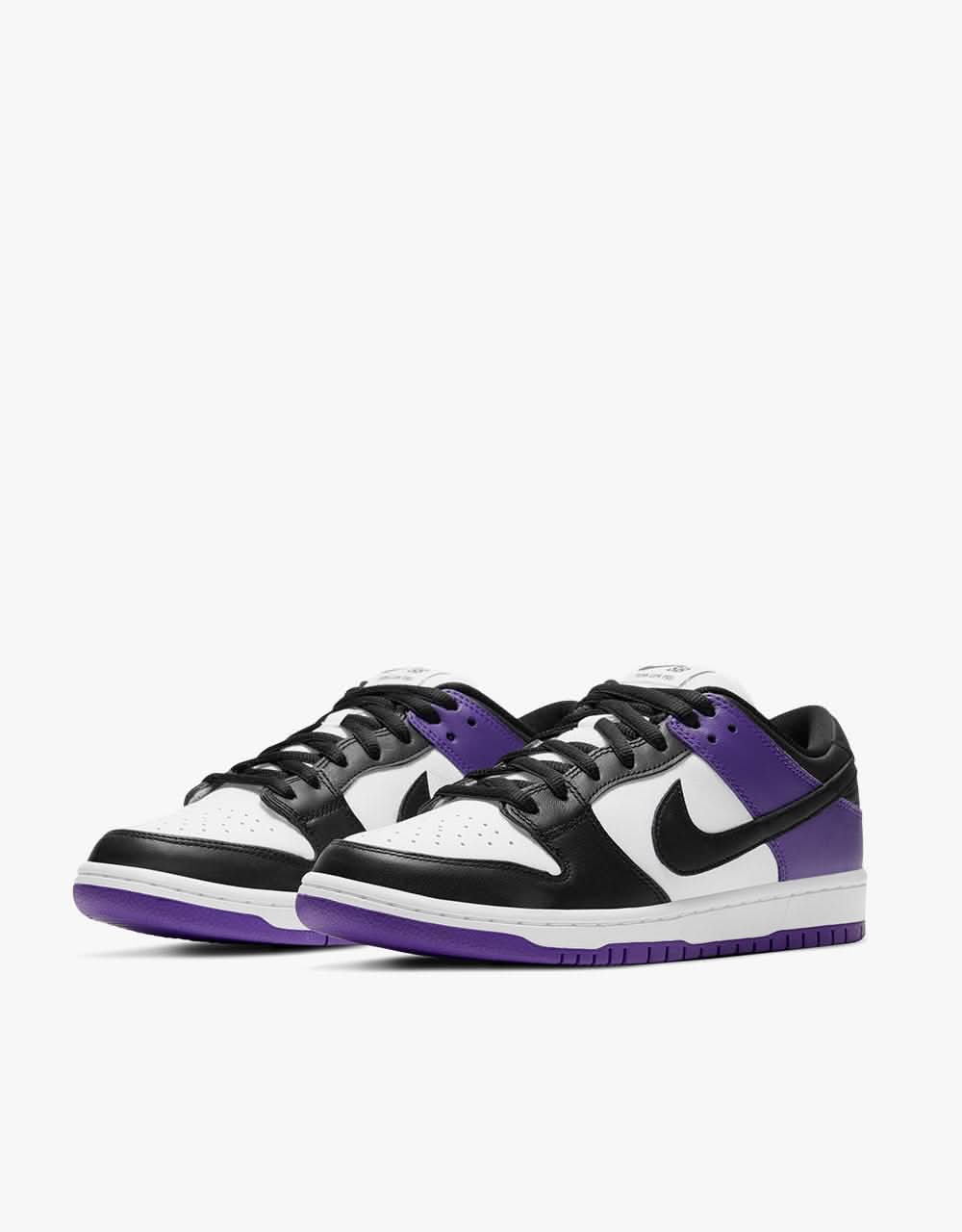 Nike SB Dunk Low Pro Skate Shoes - Court Purple/Black-White-Court Purple - Image 3