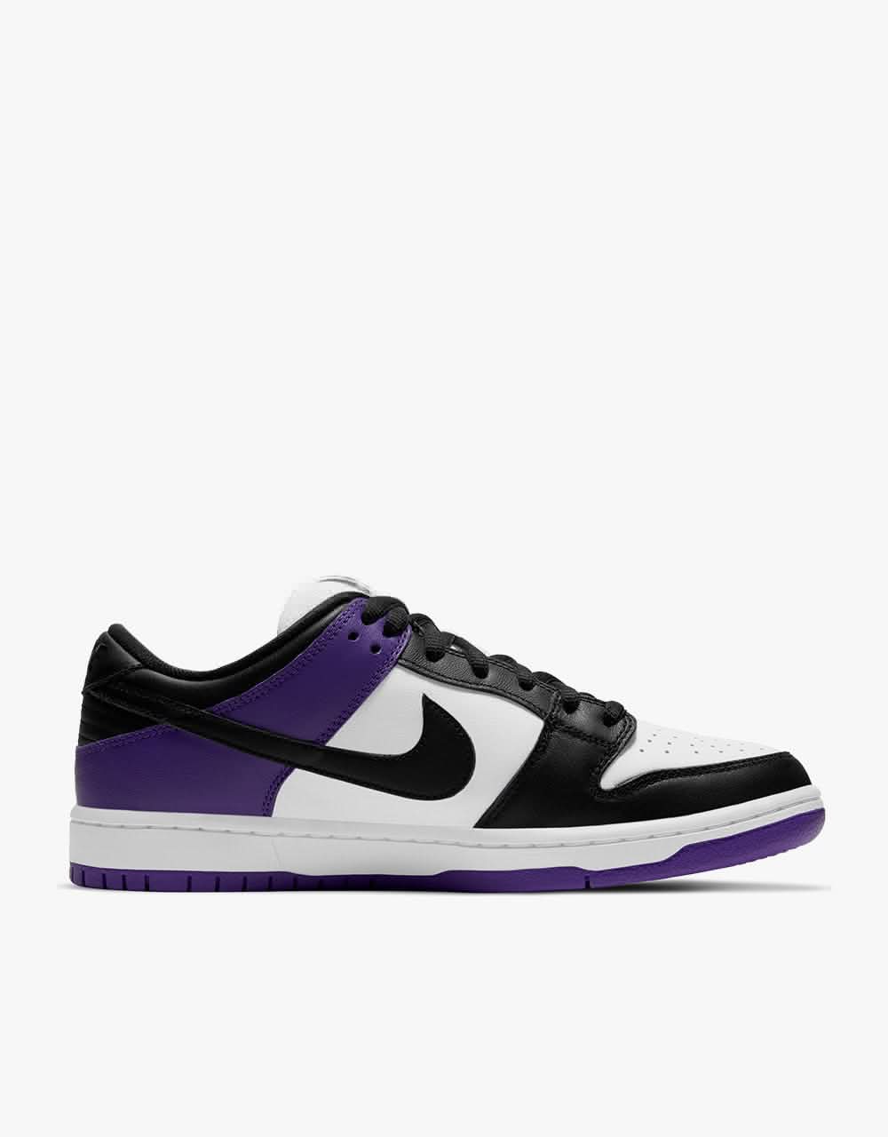 Nike SB Dunk Low Pro Skate Shoes - Court Purple/Black-White-Court Purple - Image 7