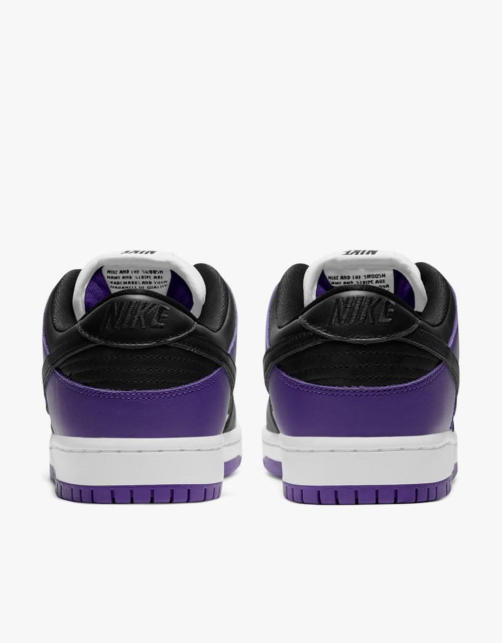 Nike SB Dunk Low Pro Skate Shoes - Court Purple/Black-White-Court Purple - Image 9