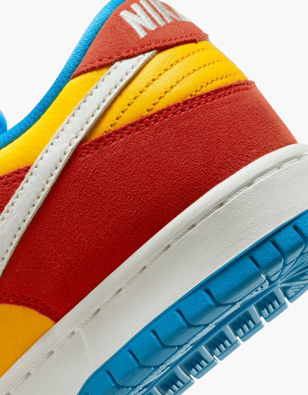 Nike SB 'Bart' Dunk Low Pro Skate Shoes - Habanero Red/White-Blue Hero - Image 6