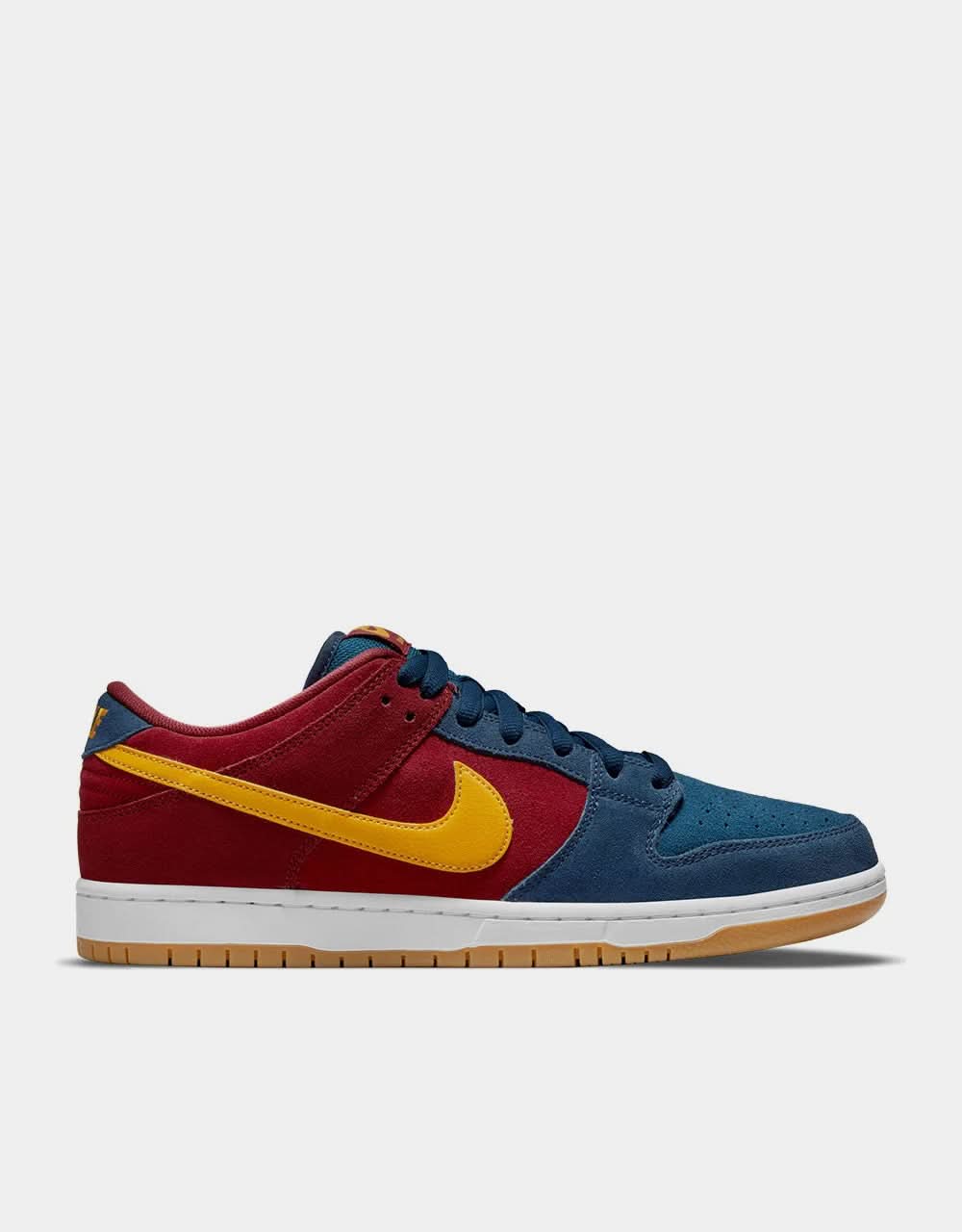 Nike SB Dunk Low Pro Skate Shoes - Navy/University Gold-Gym Red-Court Blue - Image 2