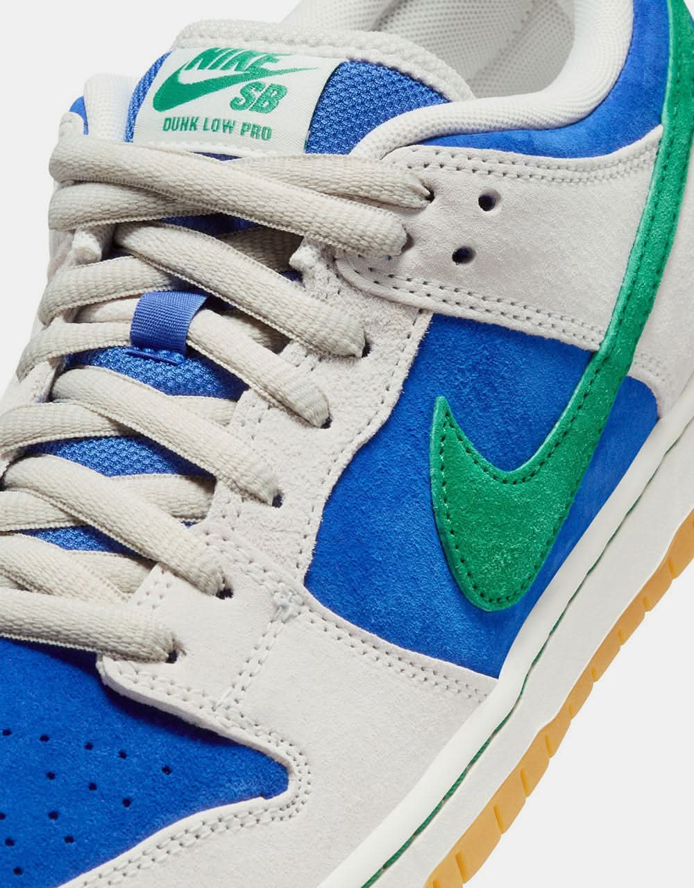 Nike SB Dunk Low Pro Skate Shoes - Phantom/Malachite-Hyper Royal - Image 8