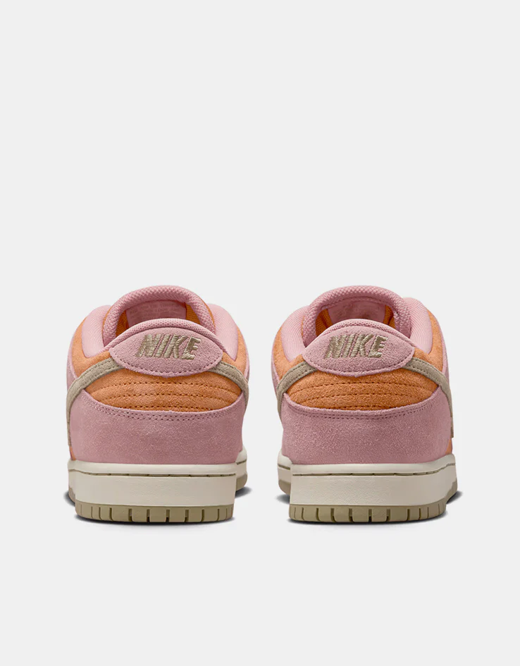 Nike SB Dunk Low Pro Skate Shoes - Red Stardust/Neutral Olive-Monarch - Image 4