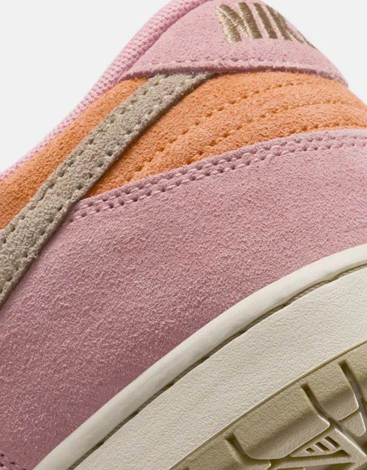 Nike SB Dunk Low Pro Skate Shoes - Red Stardust/Neutral Olive-Monarch - Image 7