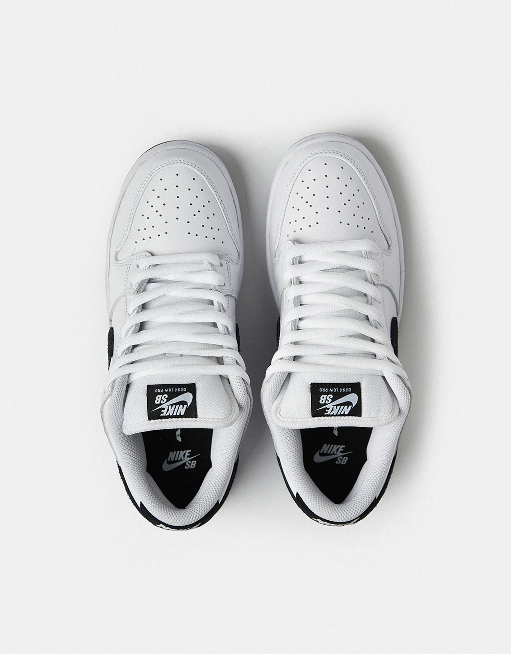 Nike SB Dunk Low Pro Skate Shoes - White/Black-White-Black - Image 4