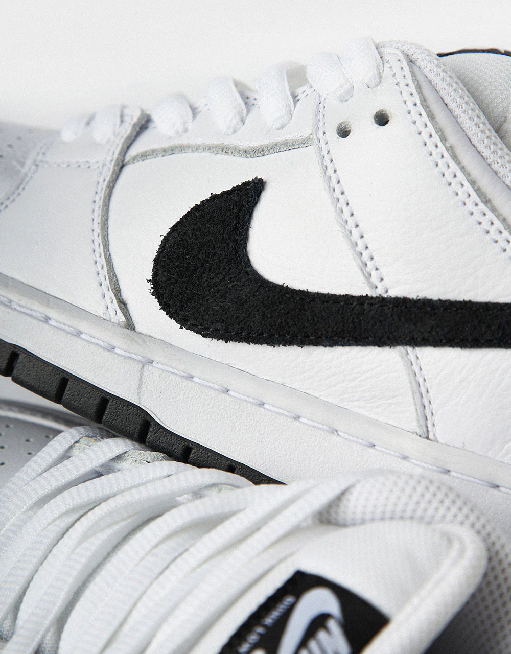 Nike SB Dunk Low Pro Skate Shoes - White/Black-White-Black - Image 7