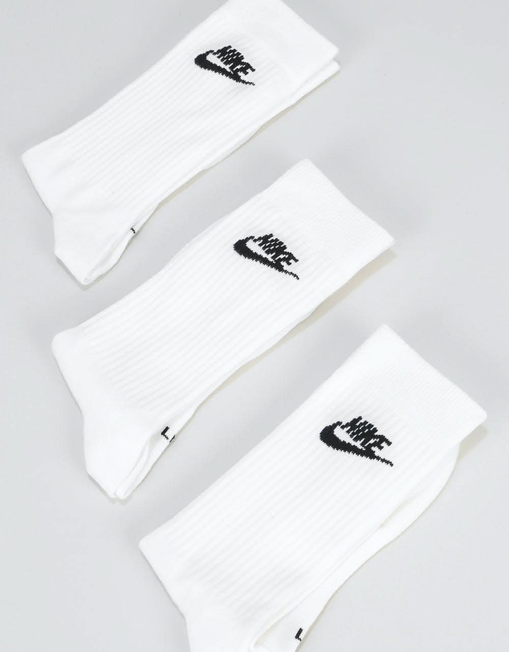 Nike Everyday Essential Crew Socks 3 Pack - White/Black - Image 6