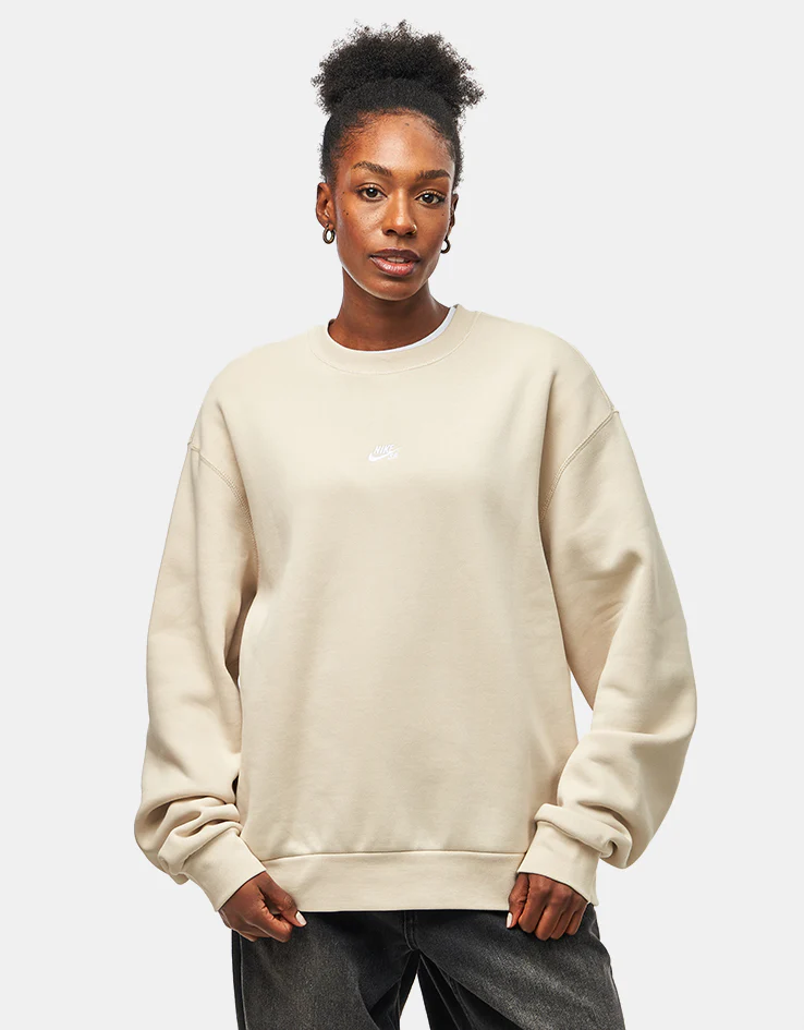 Nike SB Essential Logo Crew - Light Khaki/White - Image 4