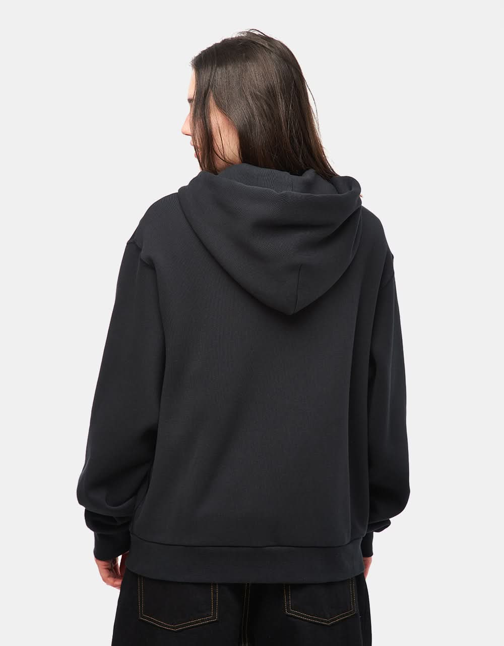 Nike SB Essential Logo Full Zip Hoodie - Black/White - Image 8