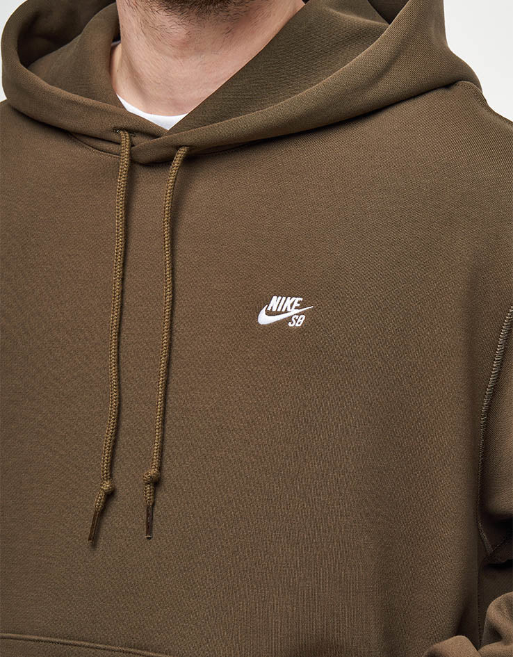 Nike SB Essential Logo Pullover Hoodie - Dark Hazel/White - Image 3