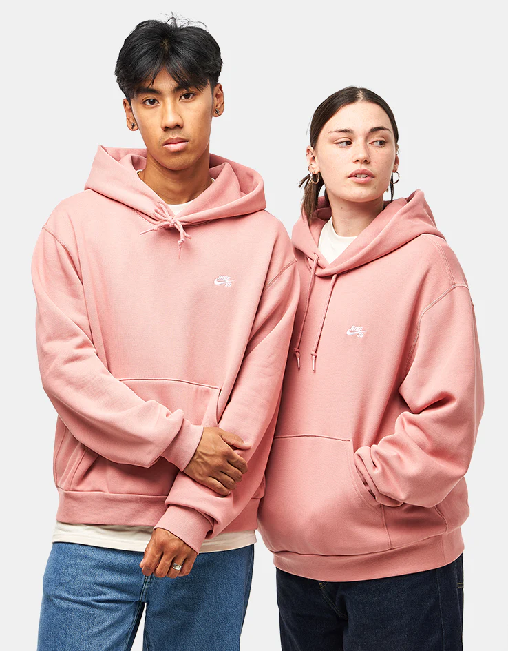 Nike SB Essential Logo Pullover Hoodie - Red Stardust/White