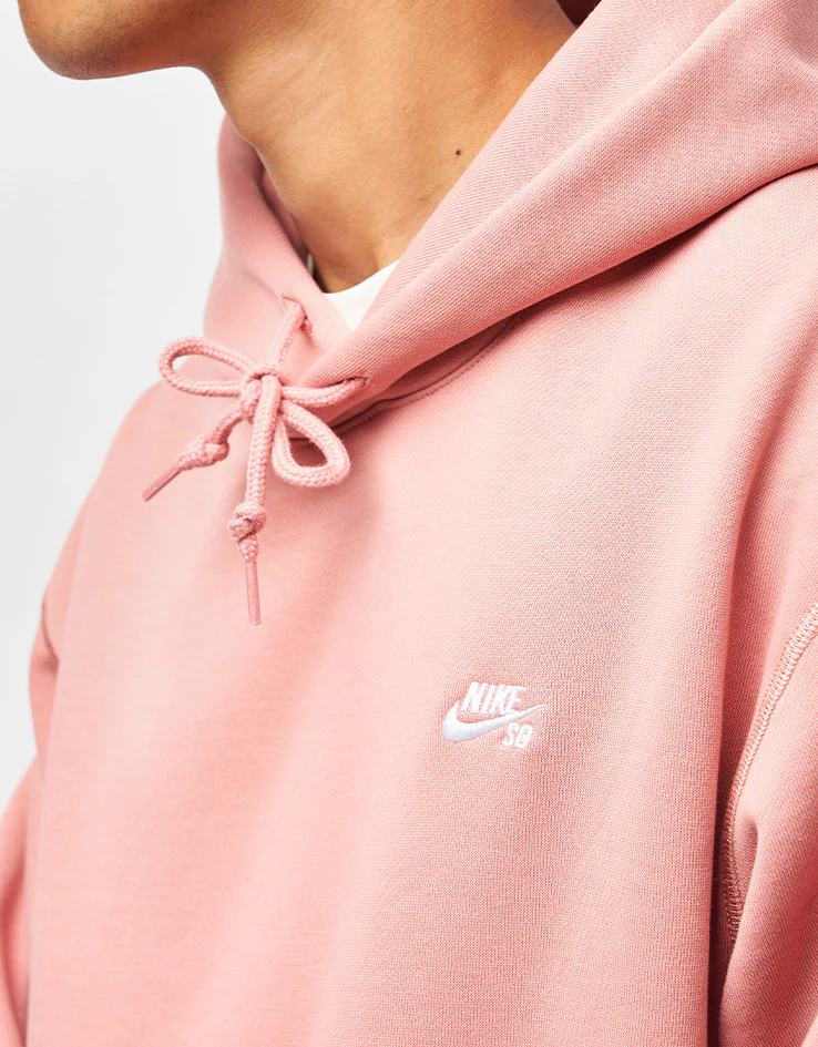 Nike SB Essential Logo Pullover Hoodie - Red Stardust/White - Image 4