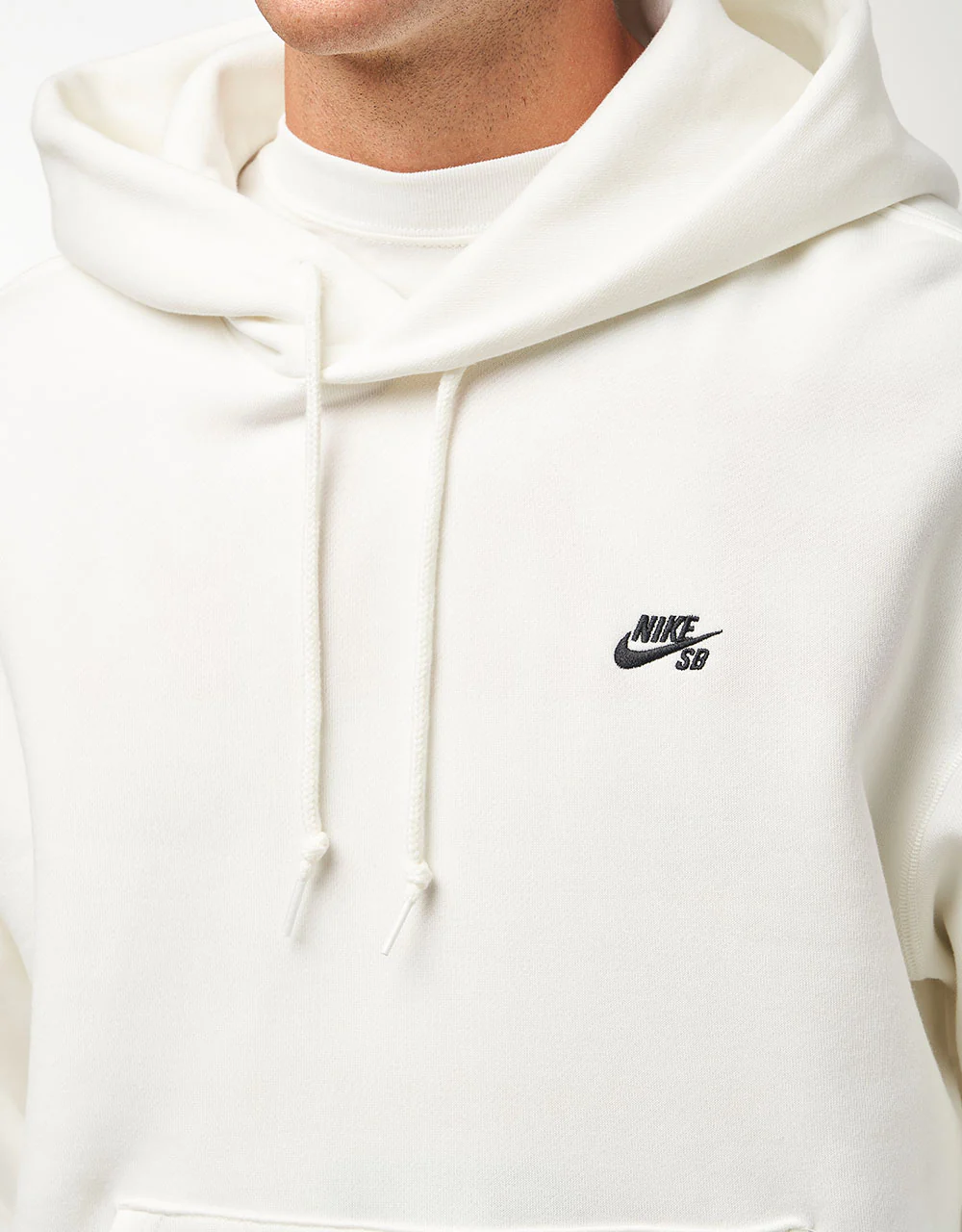 Nike SB Essential Logo Pullover Hoodie - Sail/Black - Image 3