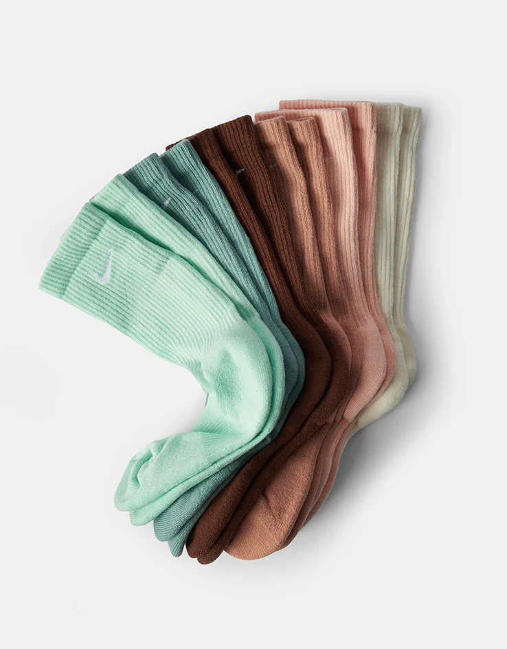 Nike SB Everyday Cushioned 6 Pack Crew Socks - Multi Colour - Image 2