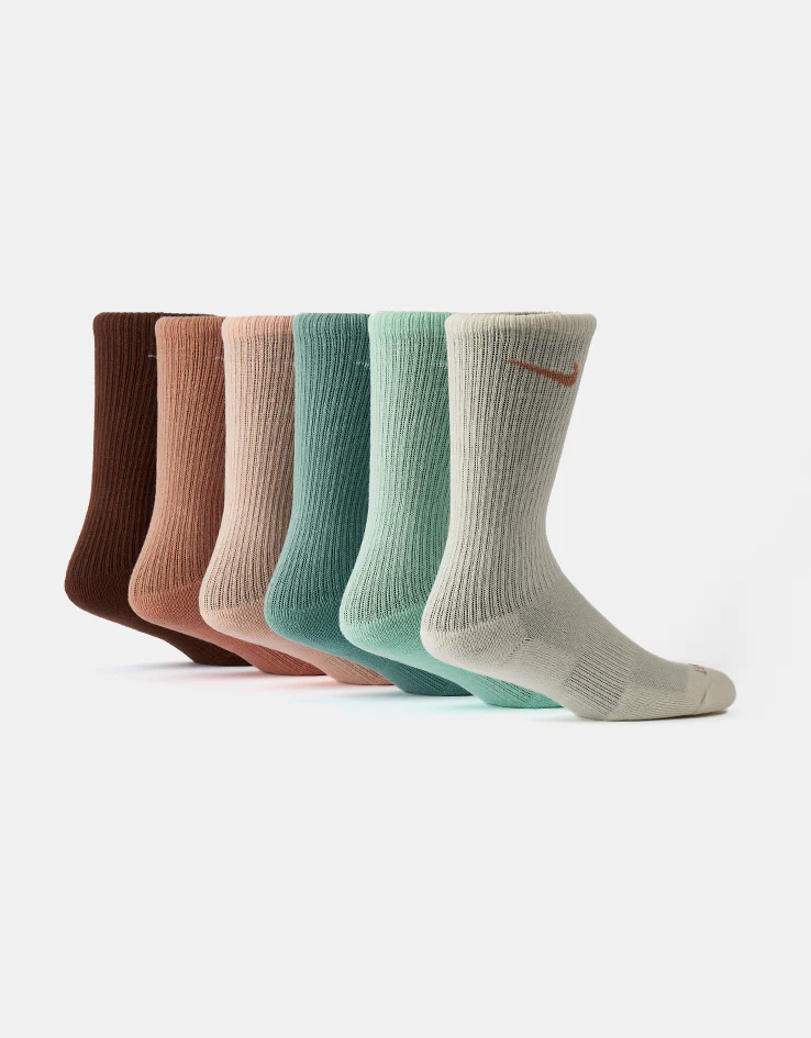 Nike SB Everyday Cushioned 6 Pack Crew Socks - Multi Colour - Image 3