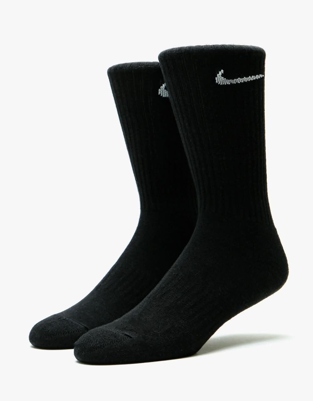 Nike SB Everyday Cushioned Socks 3 Pack - Black/White - Image 4
