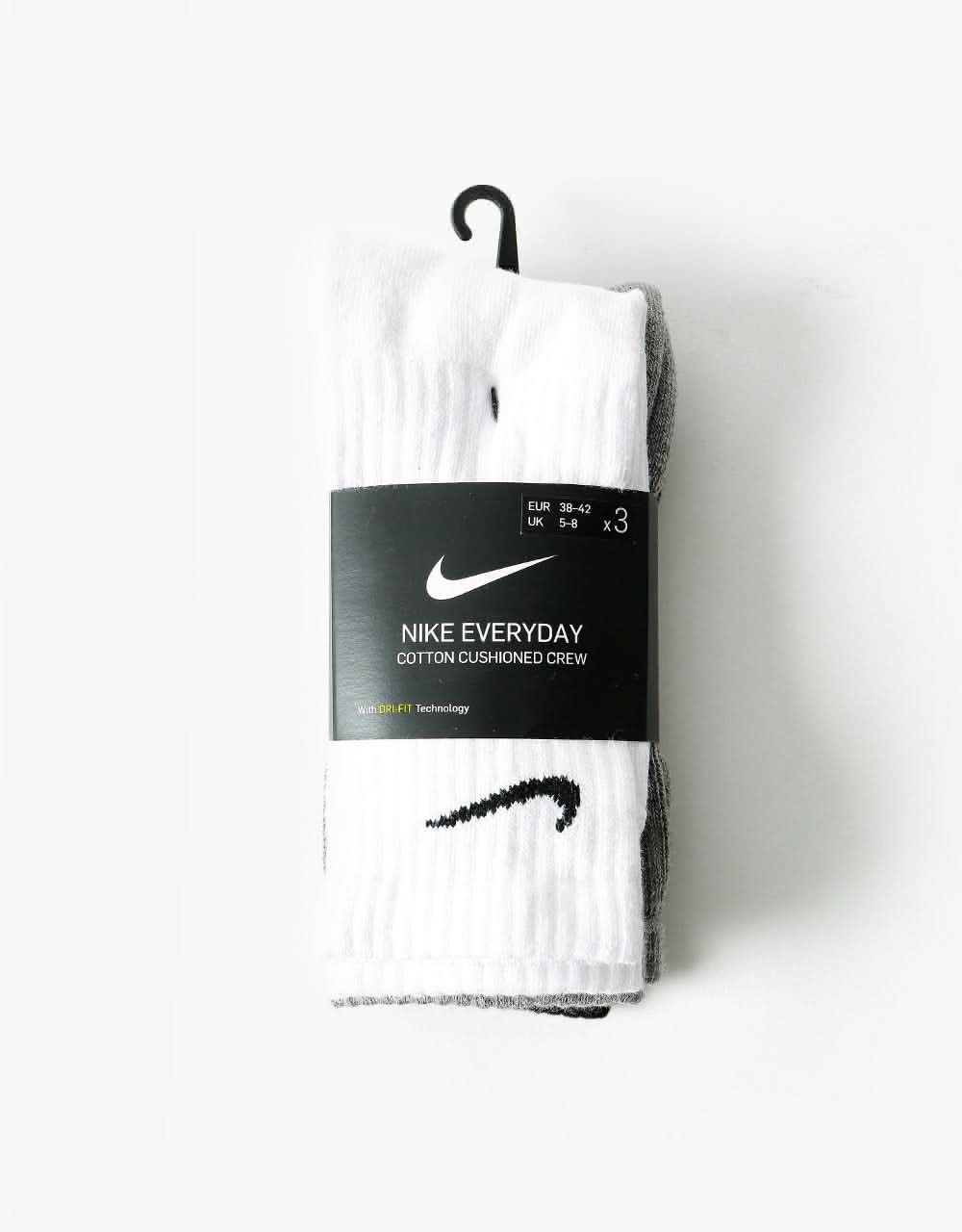 Nike SB Everyday Cushioned Socks 3 Pack - Black/White/Heather Grey - Image 2