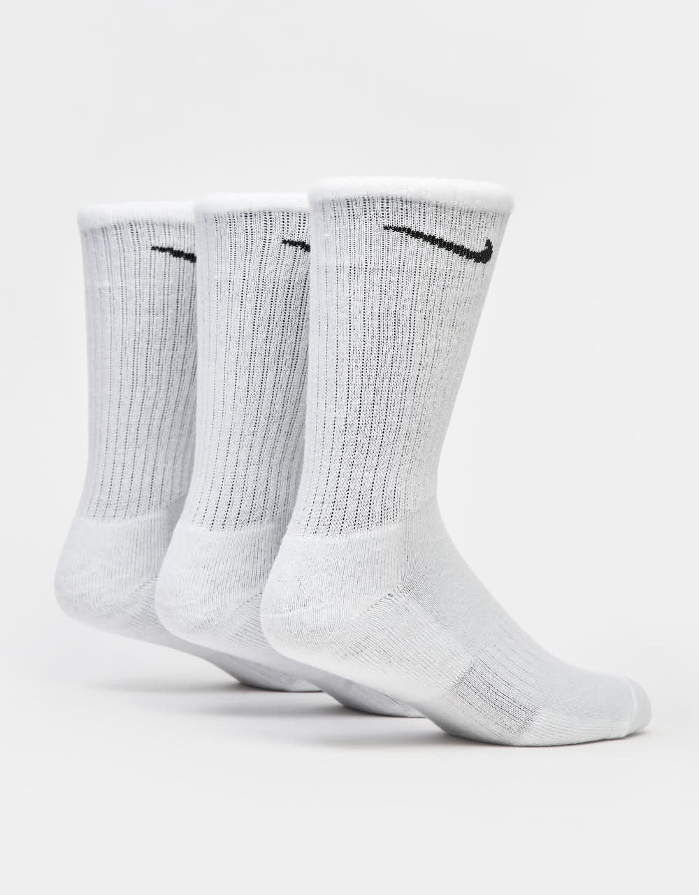 Nike SB Everyday Cushioned Socks 3 Pack - White/Black - Image 4
