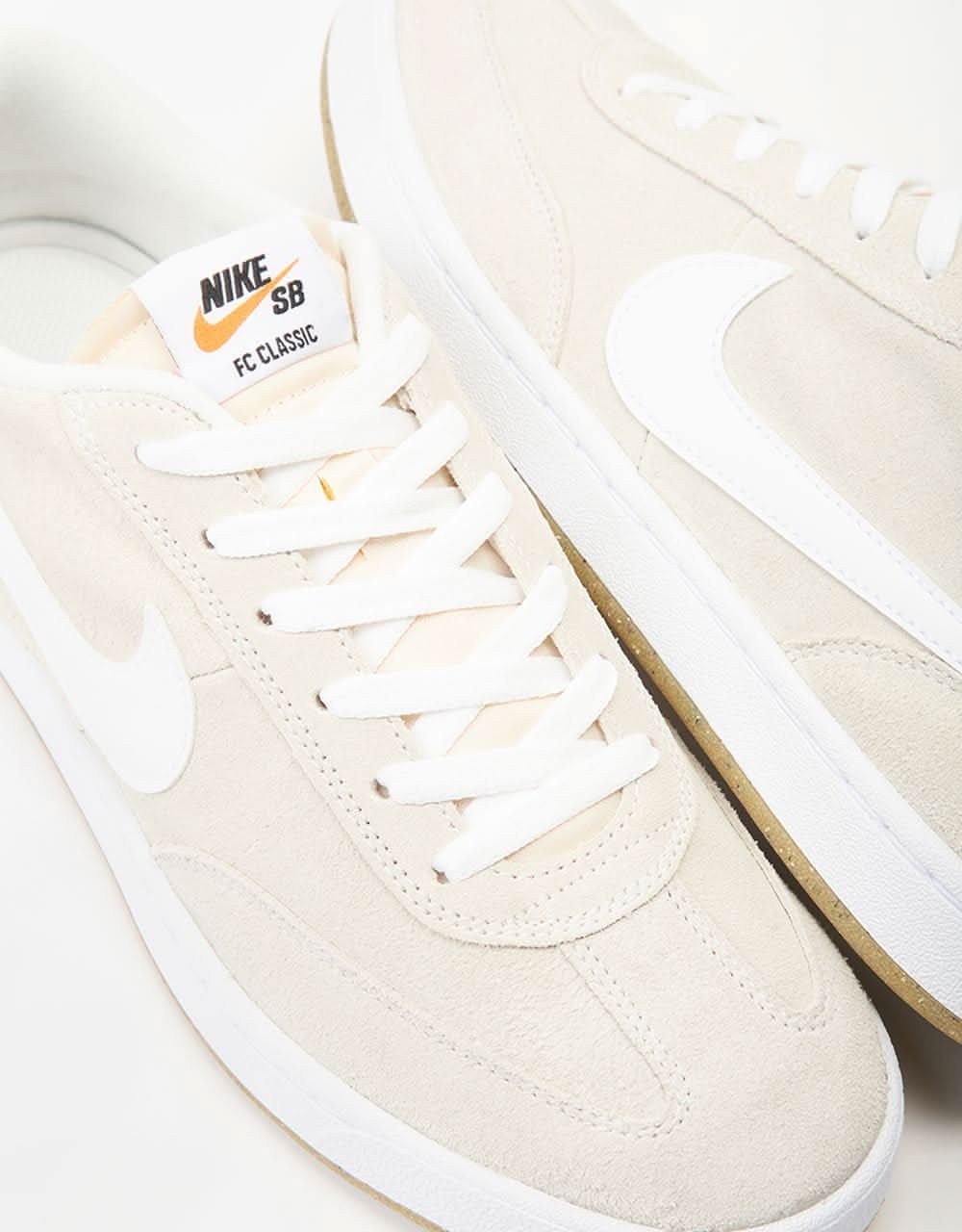 Nike SB FC Classic Low Skate Shoes - Summit White/Summit White-White - Image 4