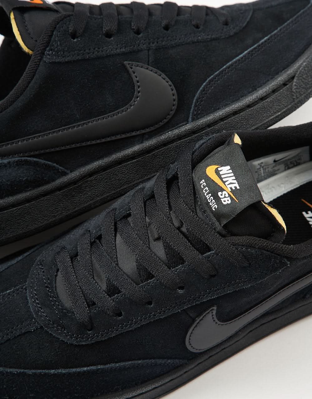 Nike SB FC Classic Skate Shoes - Black/Black-Black-Vivid Orange - Image 3