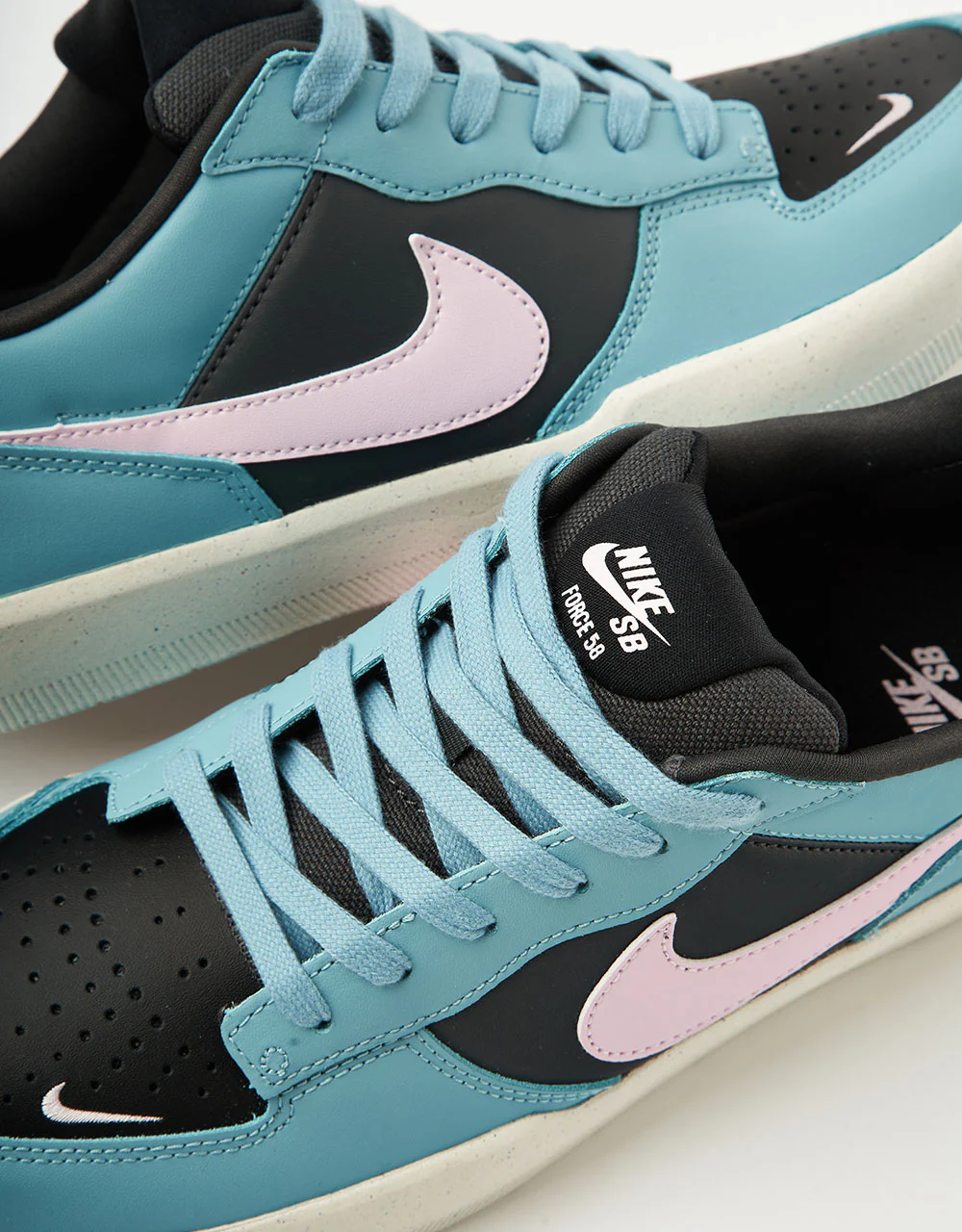 Nike SB Force 58 Premium Skate Shoes - Denim Turq/Pink Foam -Dk Smoke Grey - Image 5