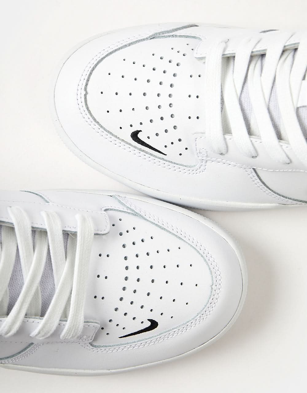 Nike SB Force 58 Premium Skate Shoes - White/Black-White-White - Image 5